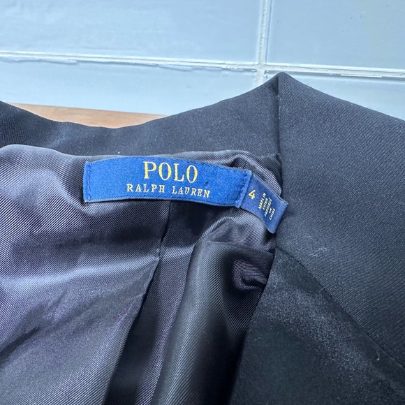 Gorgeous POLO Ralph Lauren Tuxedo-Inspired Wool Blend Satin-Trimmed Jumpsuit - Picture 5 of 7